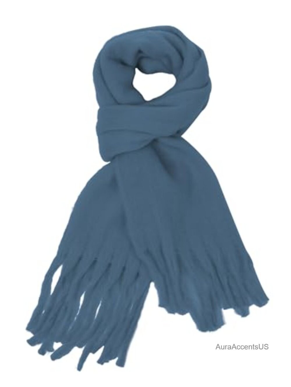 Oversized Plaid Blanket Scarf Women Fringed Winter Thick Acrylic Wrap